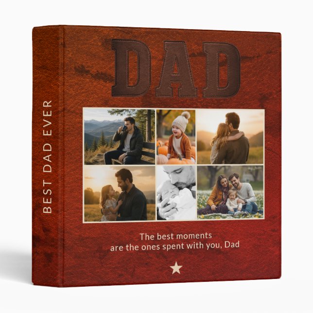 Personalized Dad Photo Keepsake Gift Album  Binder (Front/Spine)