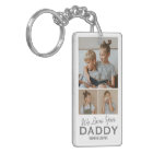 Personalized Dad Photo Keychain Gift