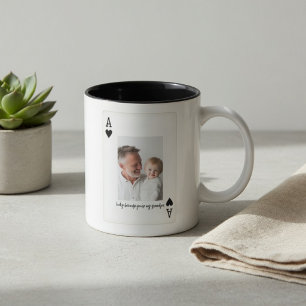 Personalized Dad Photo Mug   Custom Ace Card