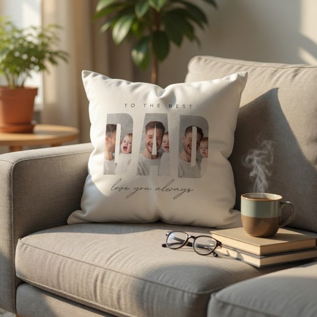 Personalized Dad Photo Pillow | Best Dad Ever (Creator Uploaded)