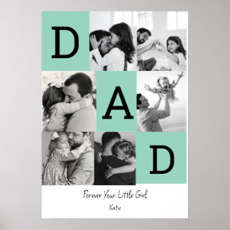 Personalized Dad photo print, Father's day gift Poster