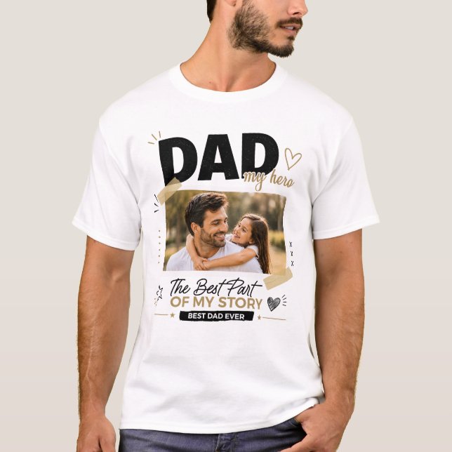 Personalized Dad Photo T-Shirt (Front)