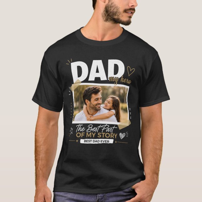 Personalized Dad Photo T-Shirt (Front)