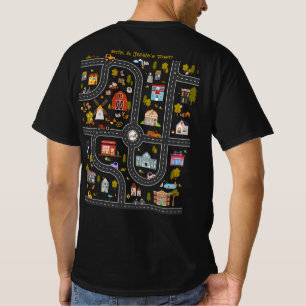 Personalized dad shirt with race car track