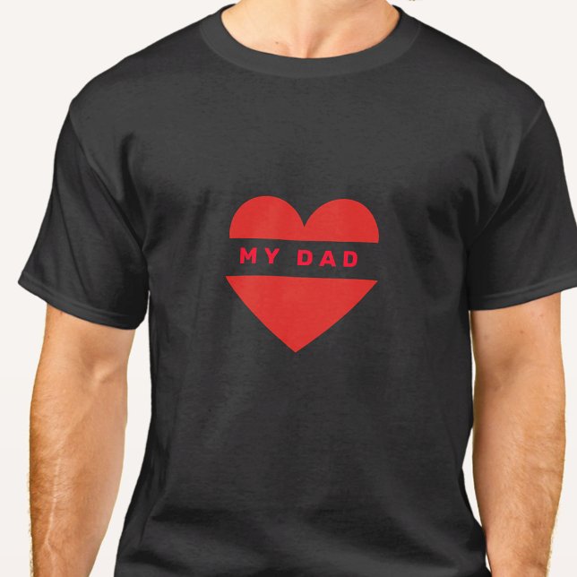 Personalized Dad text in Heart Tshirt (Creator Uploaded)