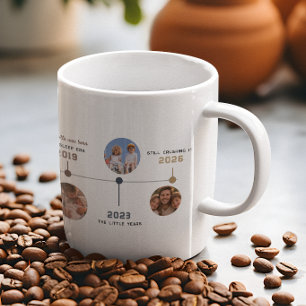Personalized Dad Timeline Photo Story Coffee Mug