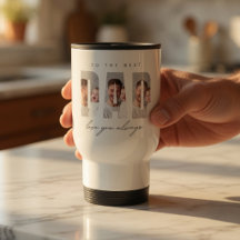 Personalized Dad Travel Mug with Photo | Best Dad 