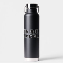"Personalized DAD Water Bottle – Kids' Names"