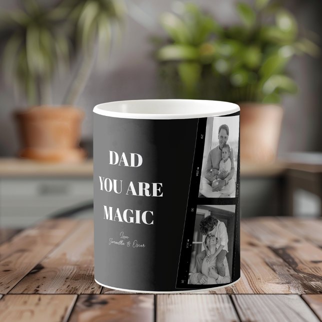 Personalized 'Dad You Are Magic' Two Fathers Photo Coffee Mug (Creator Uploaded)