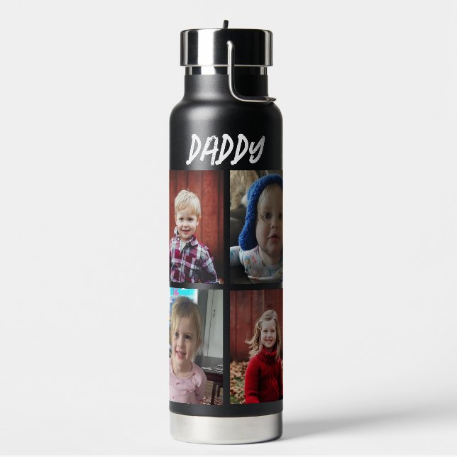 Personalized Daddy | Children's Photos Water Bottle (Left)