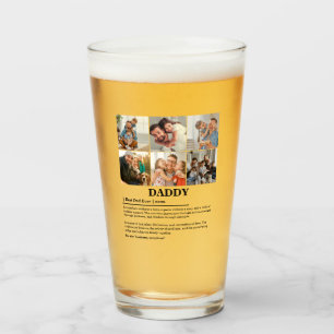 Personalized Daddy Definition 6 Photo Collage Glass