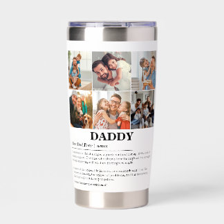 Personalized Daddy Definition 6 Photo Collage Insulated Tumbler