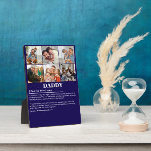 Personalized Daddy Definition 6 Photo Collage Plaque