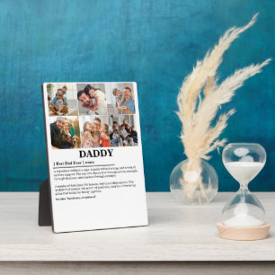 Personalized Daddy Definition 6 Photo Collage Plaque