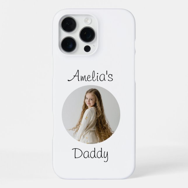 Personalized Daddy Gift – Custom Child Face -  iPhone Case (Back)