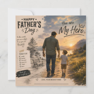 Personalized Daddy Hero Greeting Card