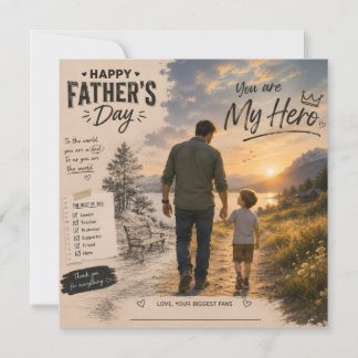 Personalized Daddy Hero Greeting Card