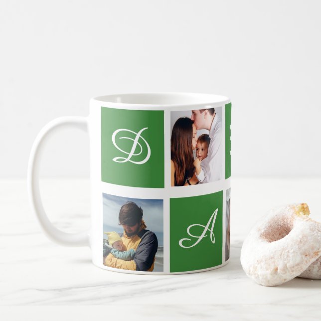 Personalized Daddy Photo Collage Mug Gift (With Donut)