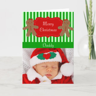 Personalized Daddy Photo Cute Christmas Card