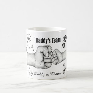 Personalized Daddy’s Team Custom Daddy &Child Name Coffee Mug