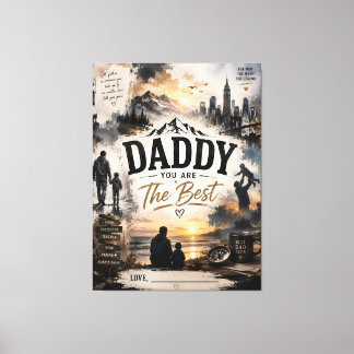 Personalized Daddy You Are The Best Canvas Print