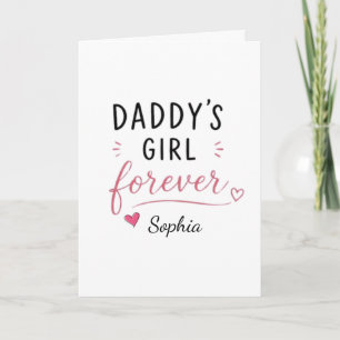 Personalized Daddy's Girl Forever Card