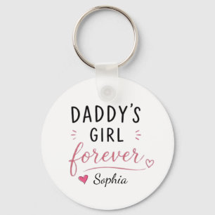 Personalized Daddy's Girl Forever Keychain