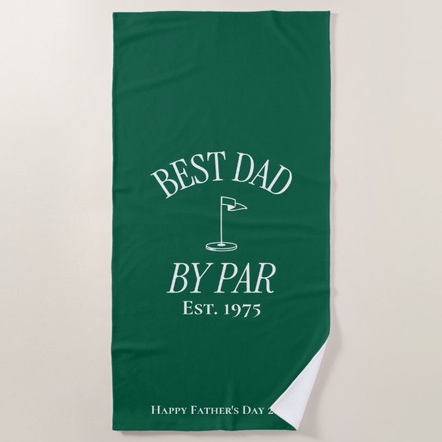 Personalized Dad's Beach Towel (Front)