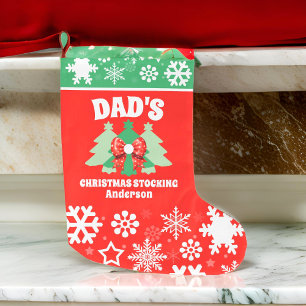 Personalized Dad's Christmas Gift Large Christmas Stocking