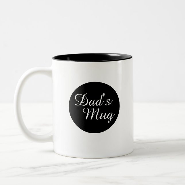 Personalized Dad's Mug Classic Black Coffee Mug (Left)