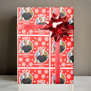 Personalized Dad's Photo Christmas Gift Wrap