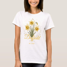 Personalized Daffodil Birth Flower Name Shirt