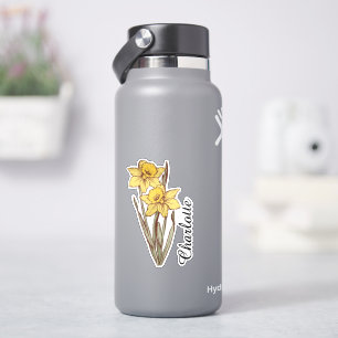 Personalized Daffodil Name Custom Floral Stainless