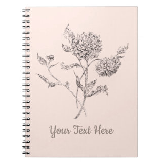 Personalized Dahlia Notebook
