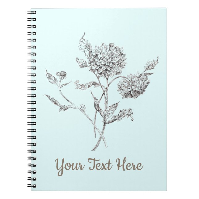 Personalized Dahlia Notebook (Front)
