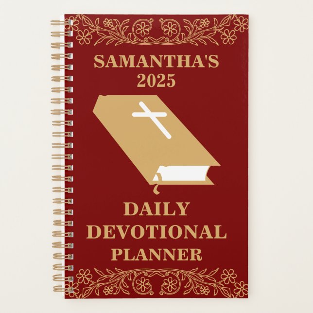 Personalized Daily Devotional Christian Women Planner (Front)