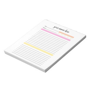 Personalized Daily Journal Notepad