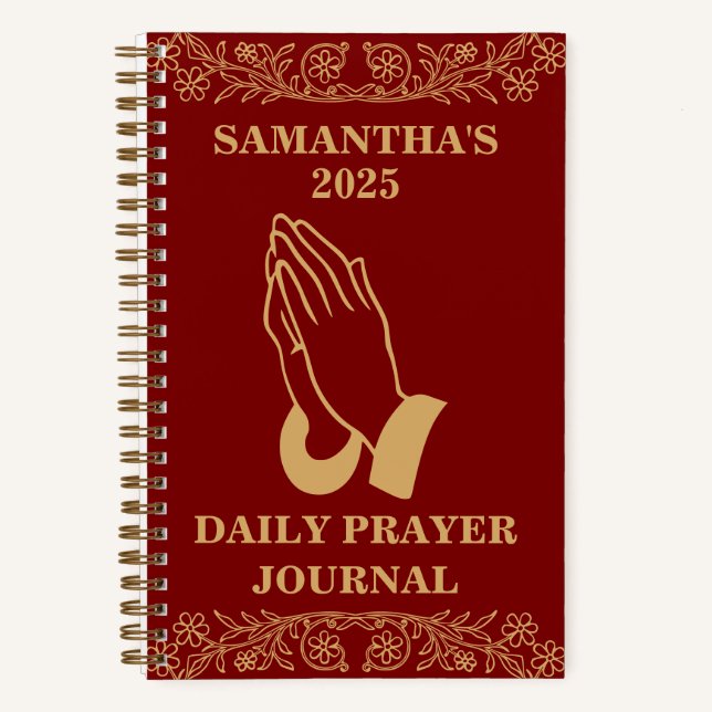 Personalized Daily Prayer Christian Women Journal (Front)