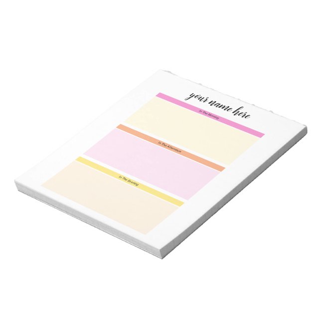 Personalized Daily Routine Notepad for Kids (Rotated)