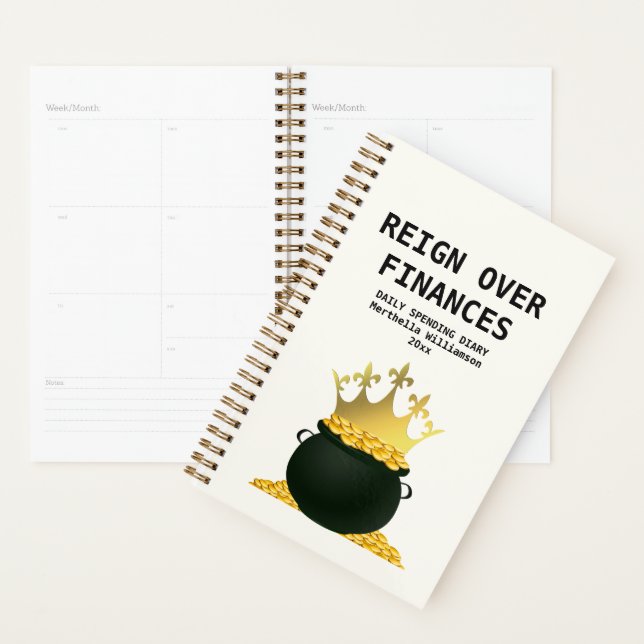 Personalized Daily Spending Budgeting Diary Planner (Display)
