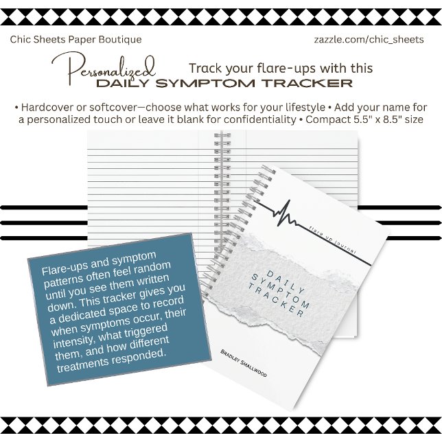 Personalized Daily Symptom Tracker / Flare Up Log Notebook (Creator Uploaded)