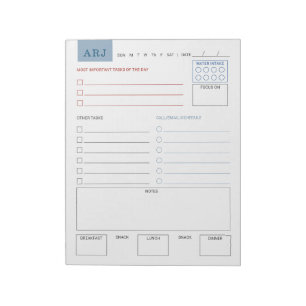 Personalized Daily Tasks Large Notepad