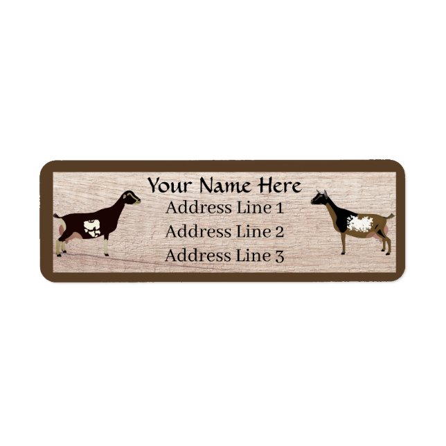 Personalized Dairy Goat Herd Return Address Label (Front)