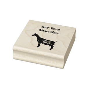 Personalized Dairy Goat Rubber Stamp