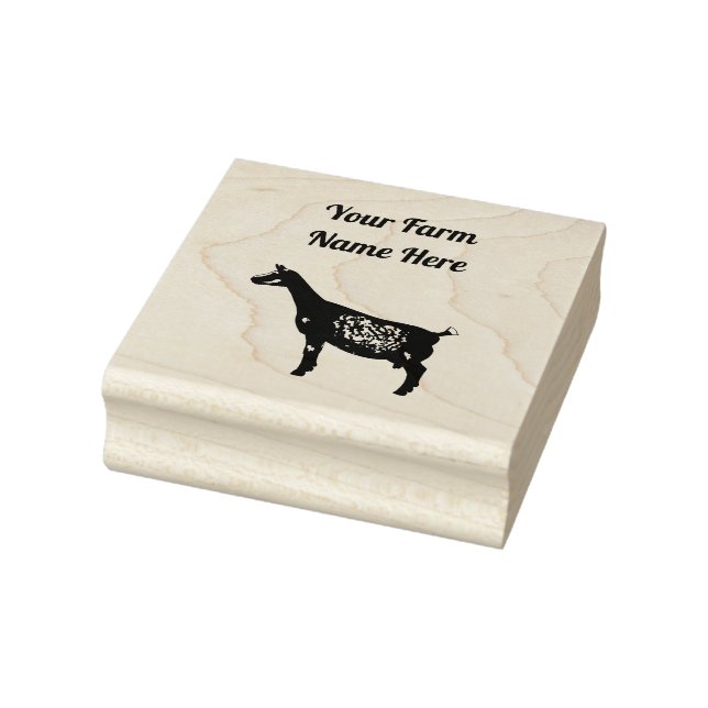 Personalized Dairy Goat Rubber Stamp (Stamp)