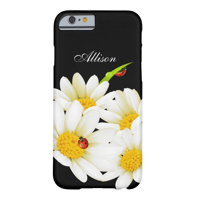 Personalized Daisies and Ladybugs iPhone 6 case (Back)