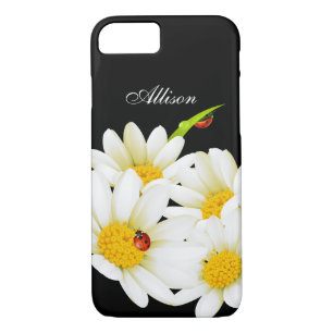 Personalized Daisies and Ladybugs iPhone 7 case