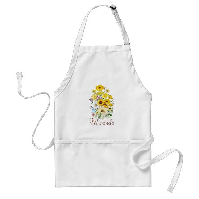 Personalized Daisies Apron (Front)