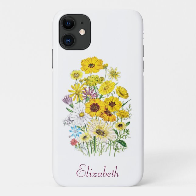 Personalized Daisies Case-Mate iPhone Case (Back)