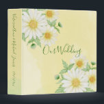 Personalized Daisies Name Date Rustic Binder<br><div class="desc">Our Wedding keepsake binder for all your wedding memories,  Sweet white daisies on a rustic faux wood background. Add your personal preference text on the spine of this binder.  A perfect keepsake to give as a bridal shower or  wedding gift.</div>